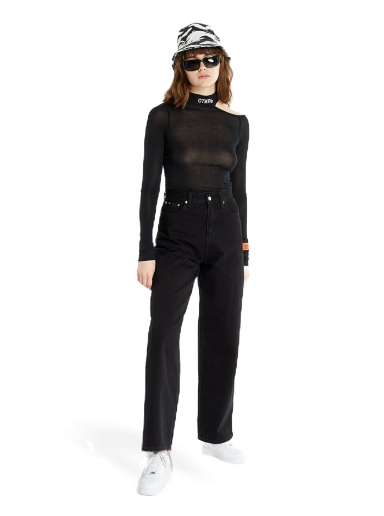 Majica HERON PRESTON Cut Shoulder Mockneck Ctnmb Črna | HWAB023S22JER0011001