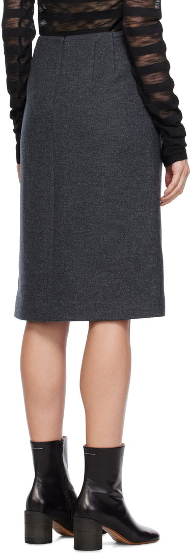 Krila We11done We11done Vented Miniskirt Siva | WD-SK3-23-253-W-DG, 2
