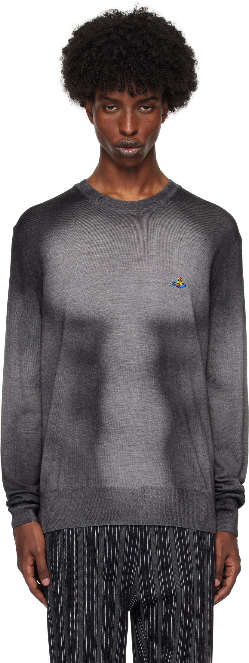 Pleteni pulover Vivienne Westwood Round Neck Sweater Siva | 2701001Z-Y002V-