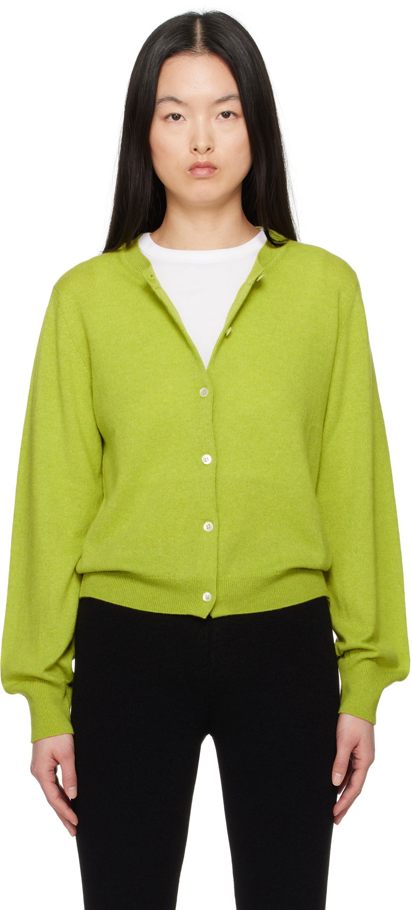 Pleteni pulover &Daughter &Daughter Enya Cashmere Cardigan Zelena | CH04635