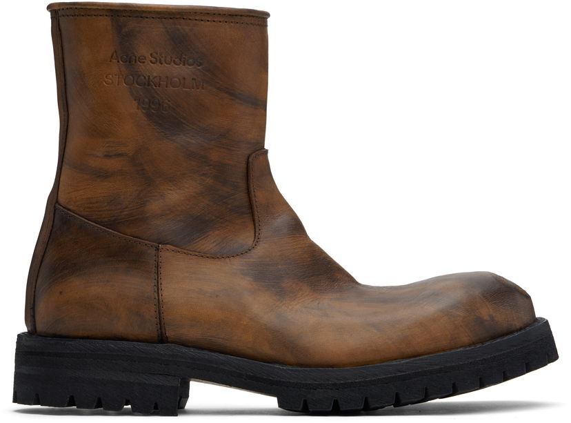 Oblačila Acne Studios Acne Studios Leather Boots Rjava | BD0337-