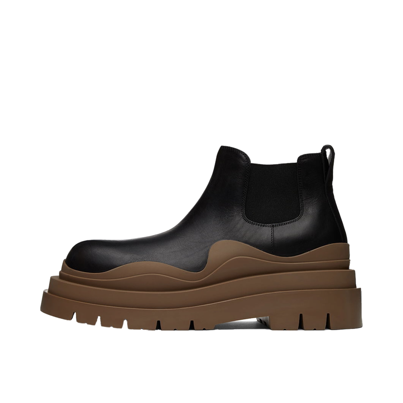 Superge in čevlji Bottega Veneta Tire Chelsea Boots "Black Brown" Rjava | 630281 VBS50