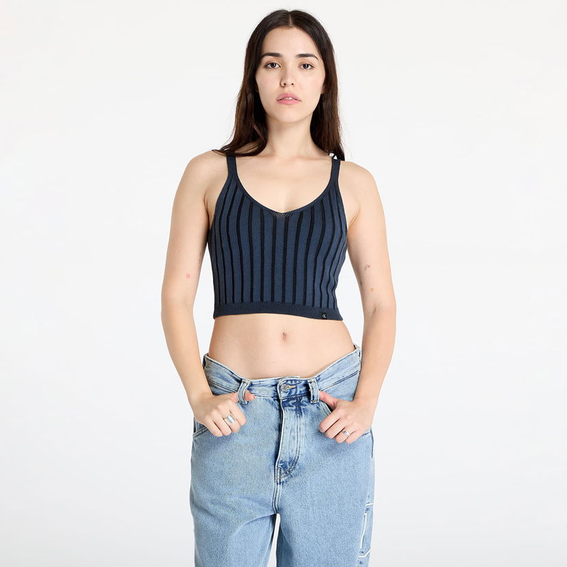 Majica brez rokavov CALVIN KLEIN Plated Sweater Bralette Blue Modra | J20J224302 PPK