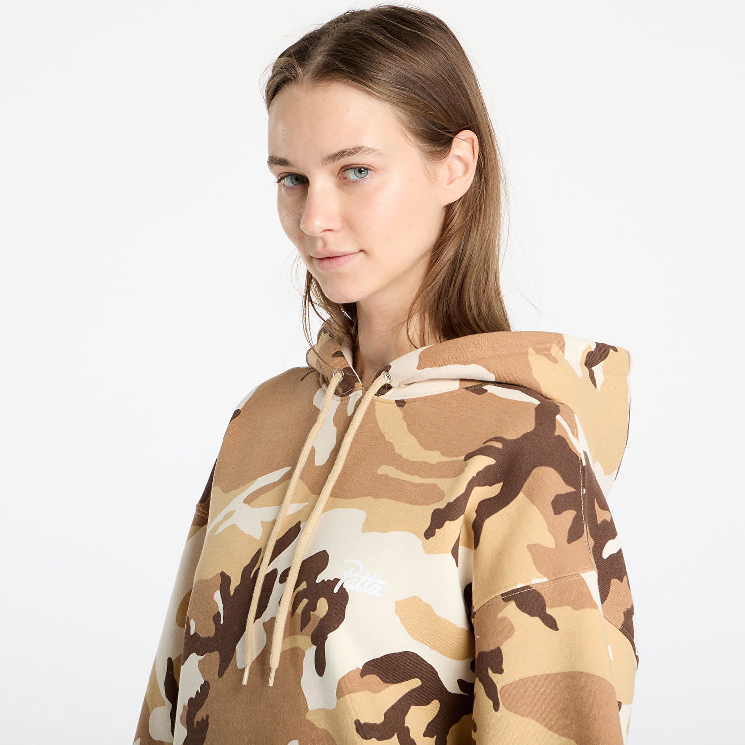 Pulover Patta Patta Bark Woodland Camo Boxy Hoodie Bež | POC-SS25-2050-325-0006-193, 1