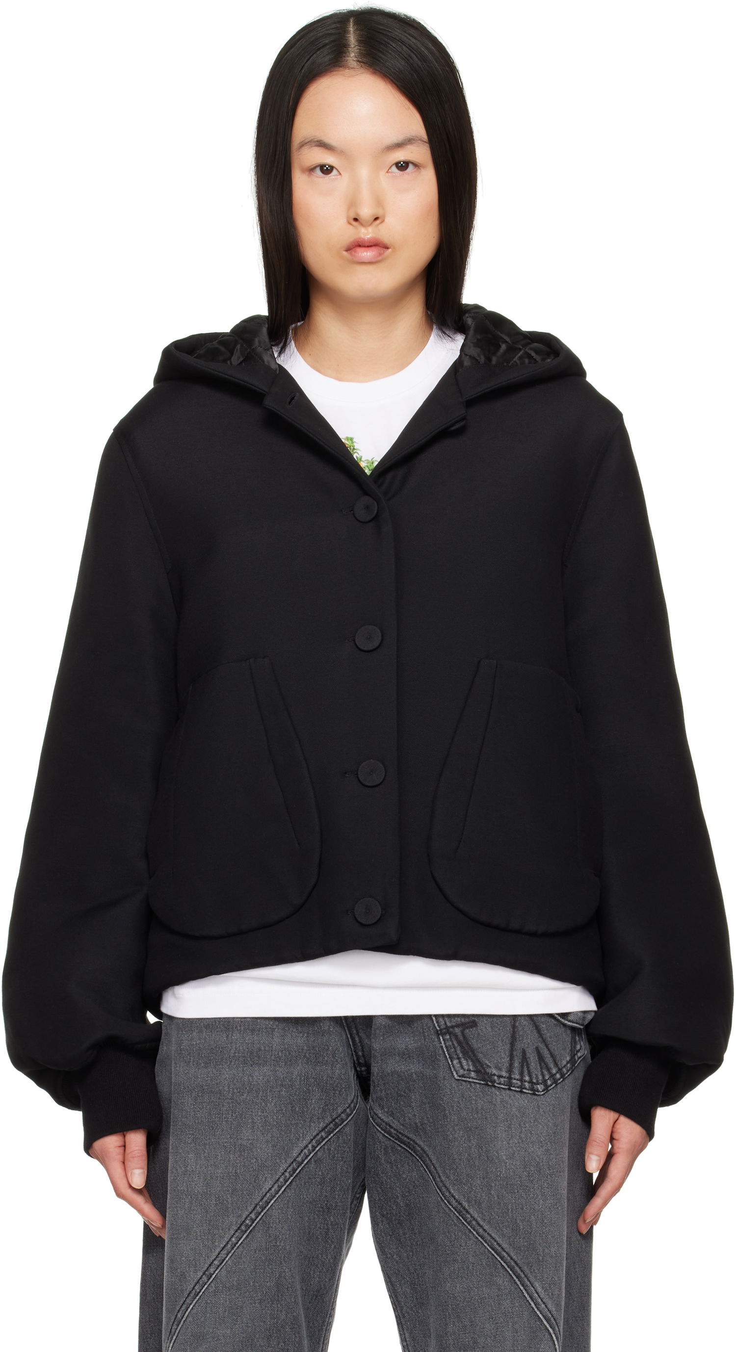 Bomber jakna JW Anderson JW Anderson Hooded Blouson Jacket Črna | JK0359-PG1679, 0