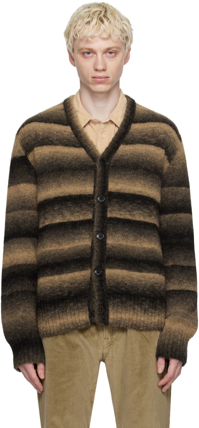 Pleteni pulover Paul Smith Paul Smith Ombre Stripe Cardigan Rjava | M1R-307Y-L02179-68