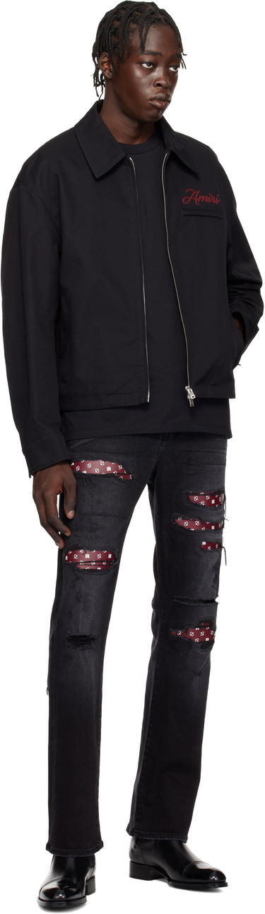 Jakna AMIRI Script Logo Zip Jacket Črna | AMOUBN1059, 3