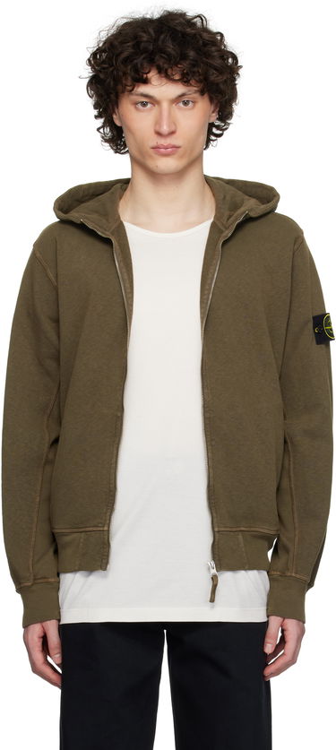 Pulover Stone Island Stone Island Malfilé Fleece Hoodie Zelena | K1S15 6100021 S0060, 0