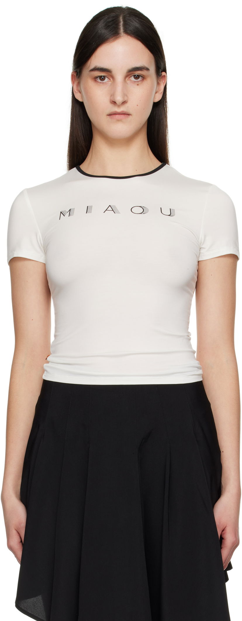 Majica Miaou Miaou Mini T-Shirt Bela | 7026JSYWHT