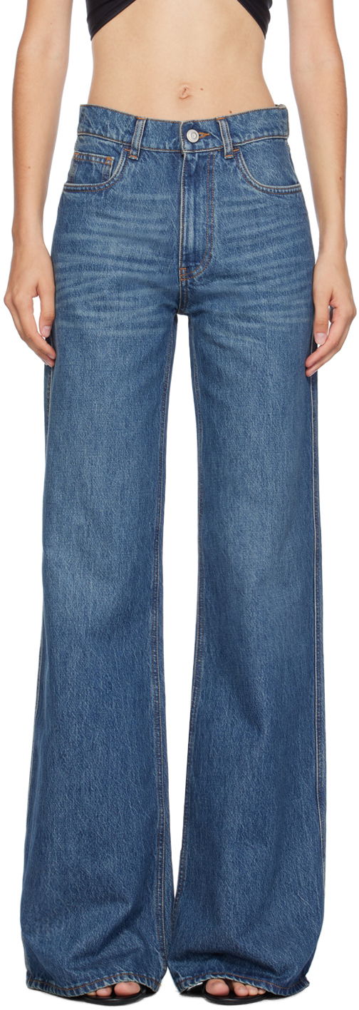 Kavbojke Coperni Coperni Wide Leg Jeans Modra | COPP95252