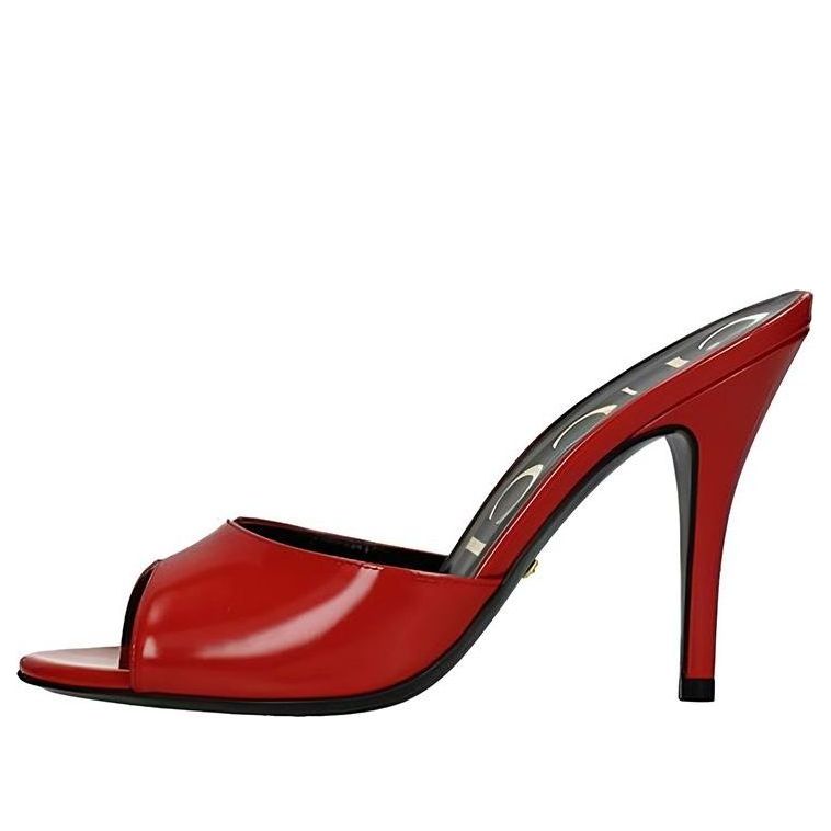 Superge in čevlji Gucci Gucci Slip-On Stiletto Heeled Slides Rdeča | 593389-CLG00-6634, 0