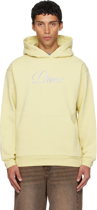Pulover Dime Dime Cursive Hoodie Rumena | DIMEFA2556CRE, 0