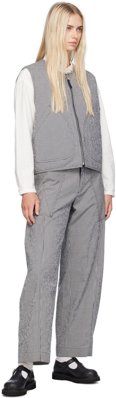 Hlače YMC YMC Peggy Gingham Check Trousers Modra | Q4WMI, 3