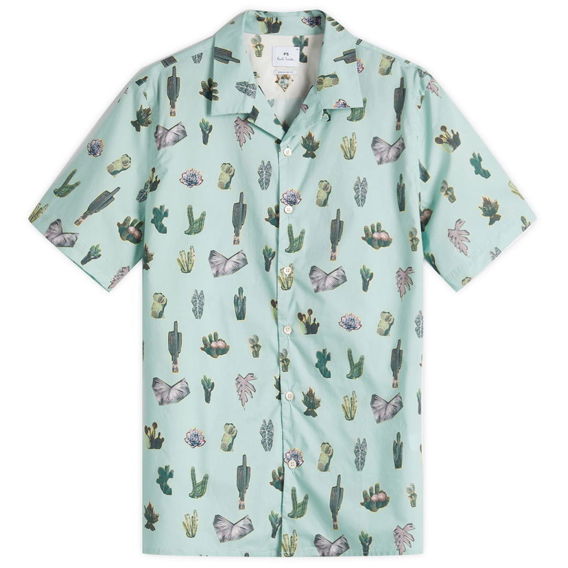Srajce Paul Smith Paul Smith Desert Flowers Vacation Shirt, Size Large Zelena | M2R-114R-P22313-30