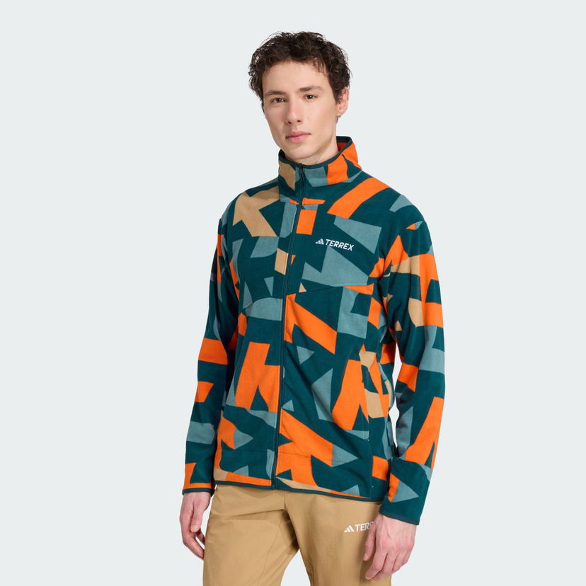 Pulover adidas Performance Terrex Multi Printed Full-Zip Fleece Jacket Večbarvna | JM0137
