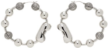 Uhani Marc Jacobs Marc Jacobs Monogram Ball Chain Hoop Earrings Kovinski | 2S4JER001J02, 0