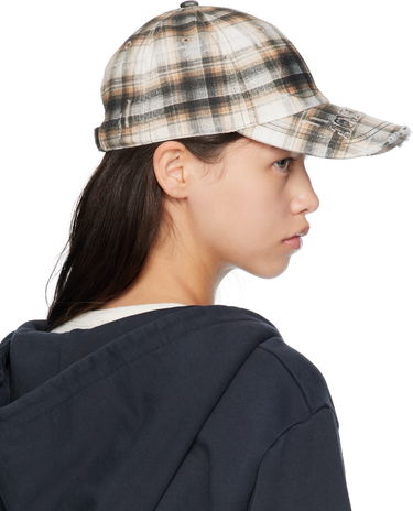 Kapa Acne Studios Acne Studios Distressed Plaid Cap Bež | C40410-, 2