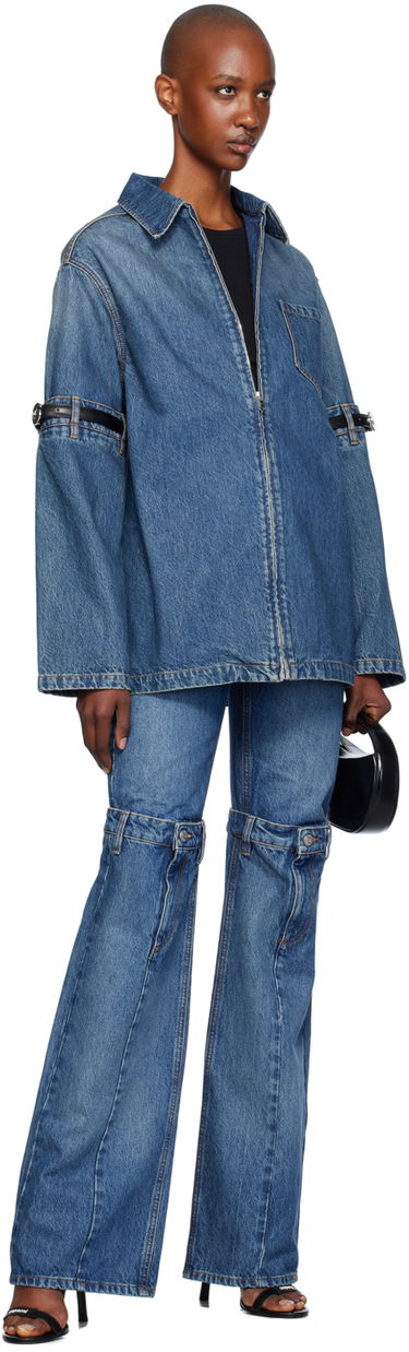 Jakna Coperni Denim Jacket With Open Elbows Modra | COPCH42252, 3
