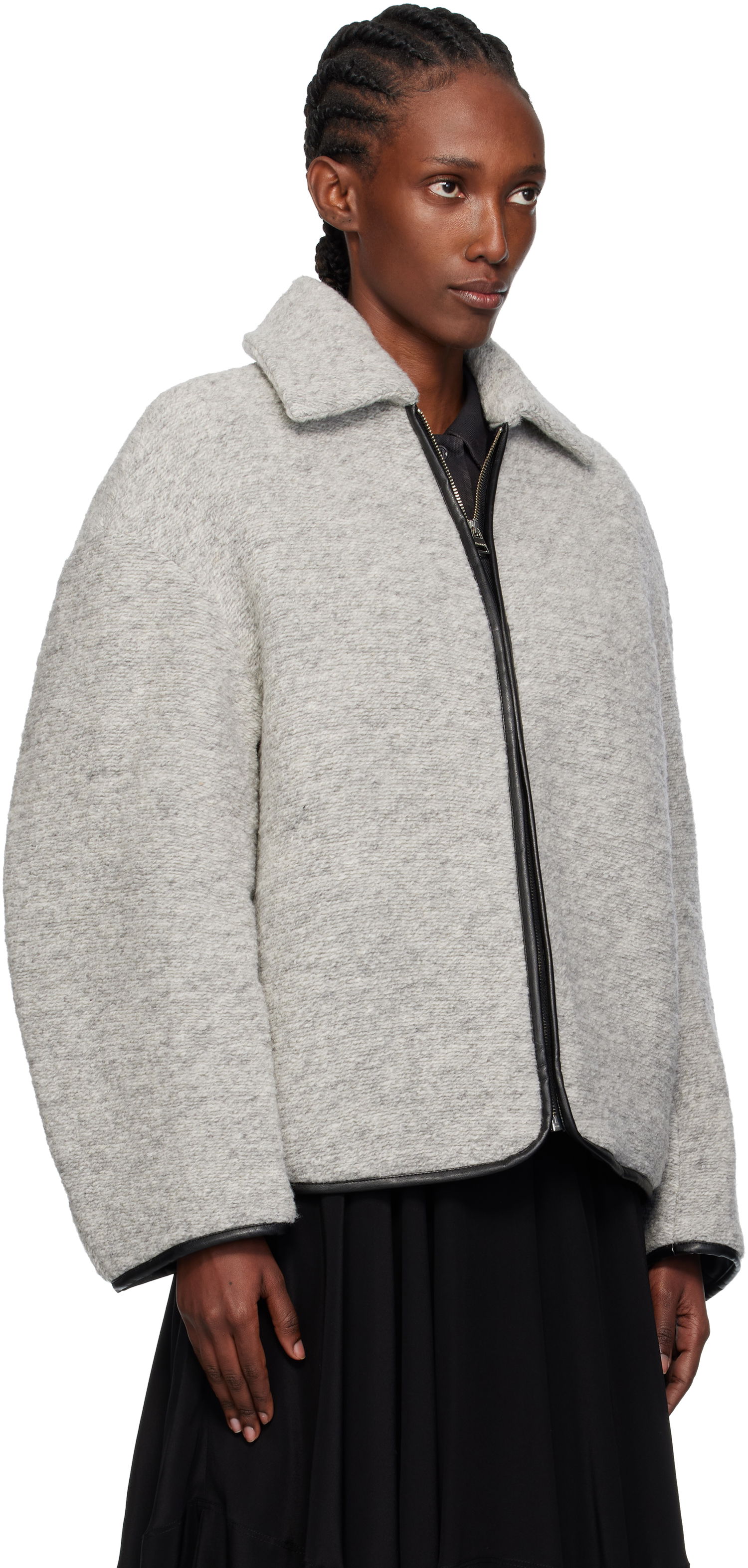Jakna JW Anderson JW Anderson Contrast Trim Casual Jacket Siva | JK0412-PG1820, 1