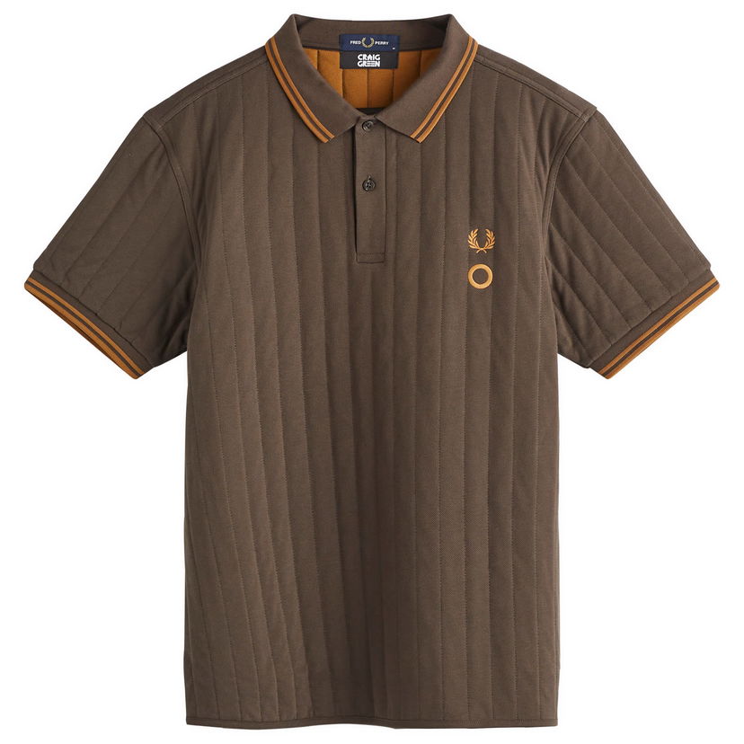 Polo majica Fred Perry Quilted Polo Črna | SM8153-BLK