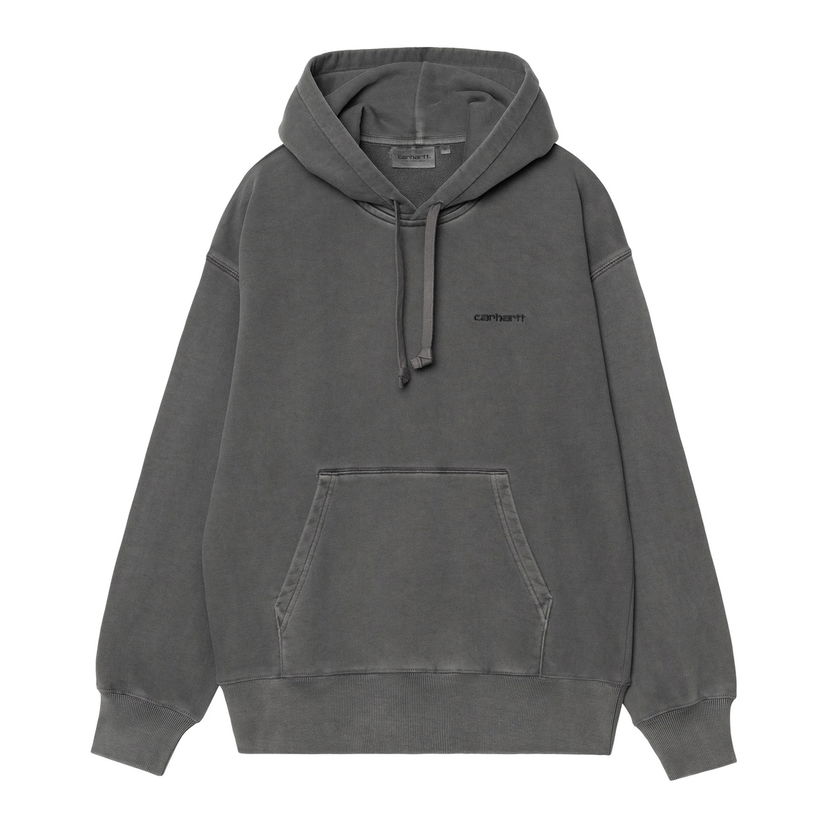 Pulover Carhartt WIP Garment Dyed Relaxed Fit Hoodie Siva | I034375_14