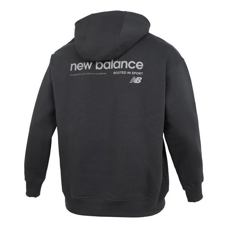 Pulover New Balance Embroidered Logo Hoodie Siva | AMT41325-ACK