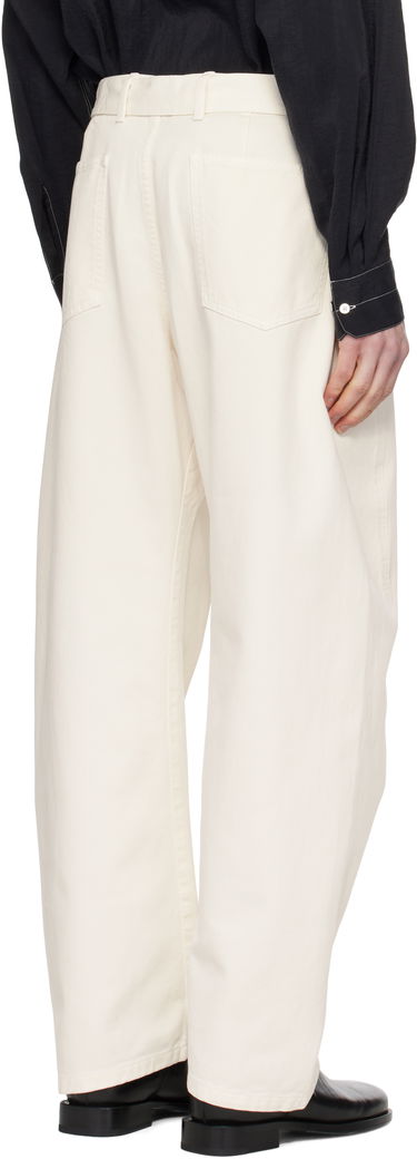 Hlače LEMAIRE Lemaire Twisted Belted Trousers Bela | PA326 LD1034, 2