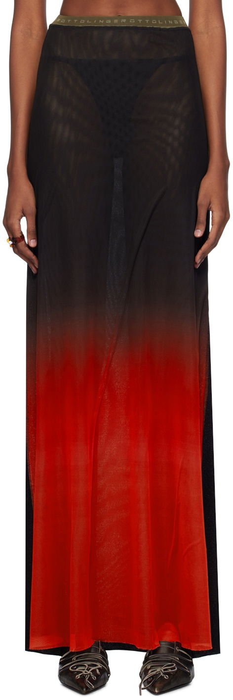 Krila Ottolinger Ottolinger Semi-Sheer Maxi Skirt Rdeča | 103202