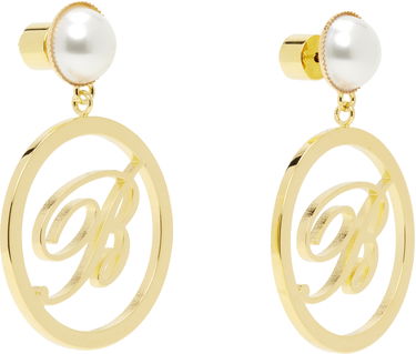 Uhani Blumarine Blumarine Faux-Pearl Initial Earrings Kovinski | P522W326A, 1