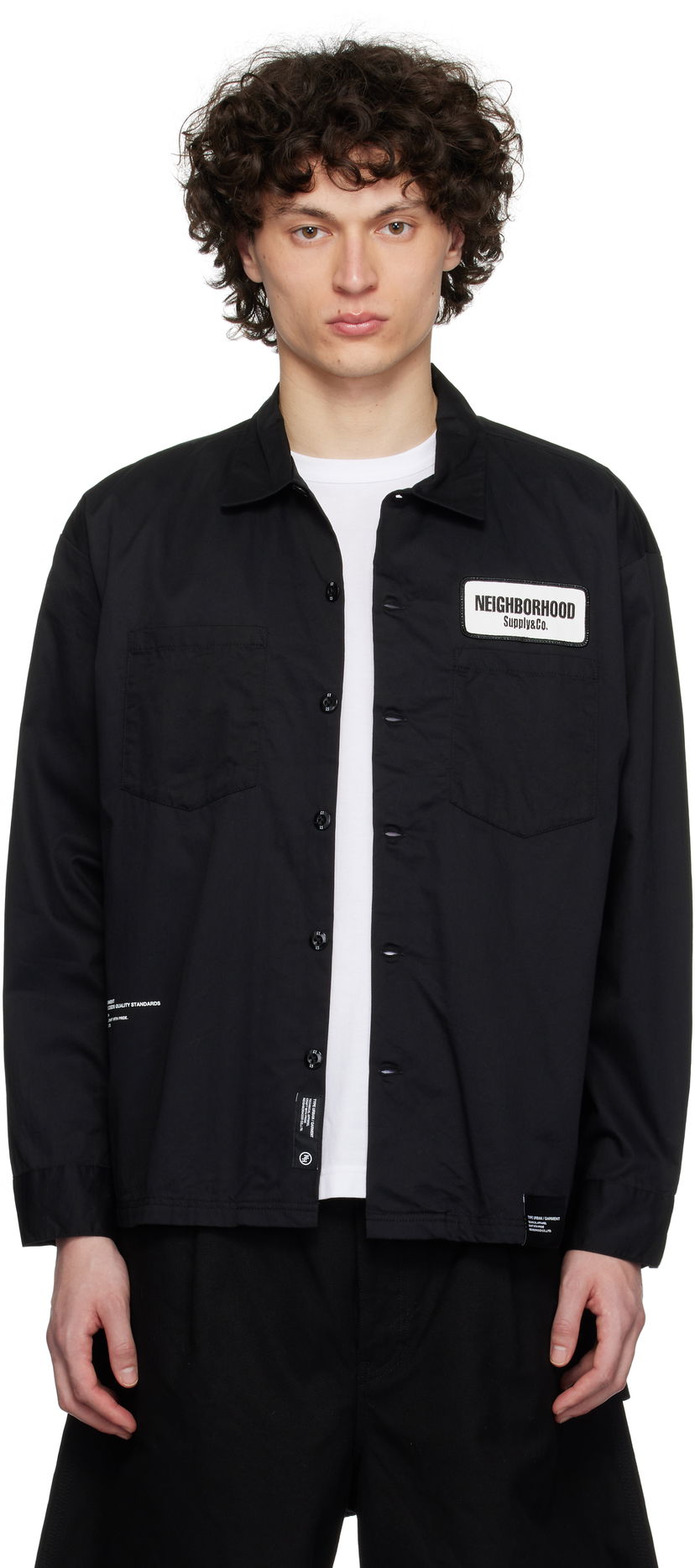 Srajce Neighborhood Neighborhood Classic Work Shirt Črna | 251TSNH-SHM03