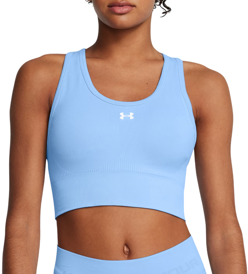 Modrček Under Armour Seamless Mid Sports Bra Modra | 1384419-465