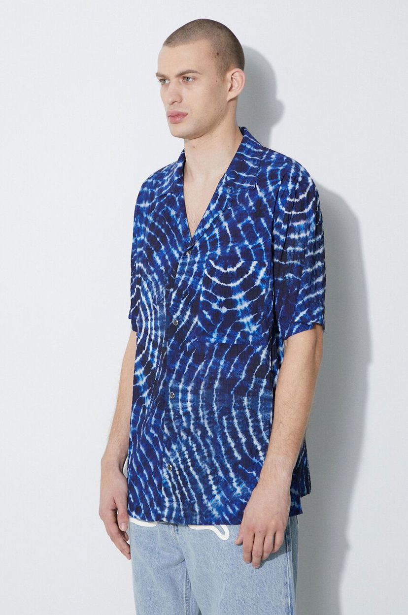 Srajce Marcelo Burlon Shirt Relaxed Modra | CMGG001S24FAB0014501