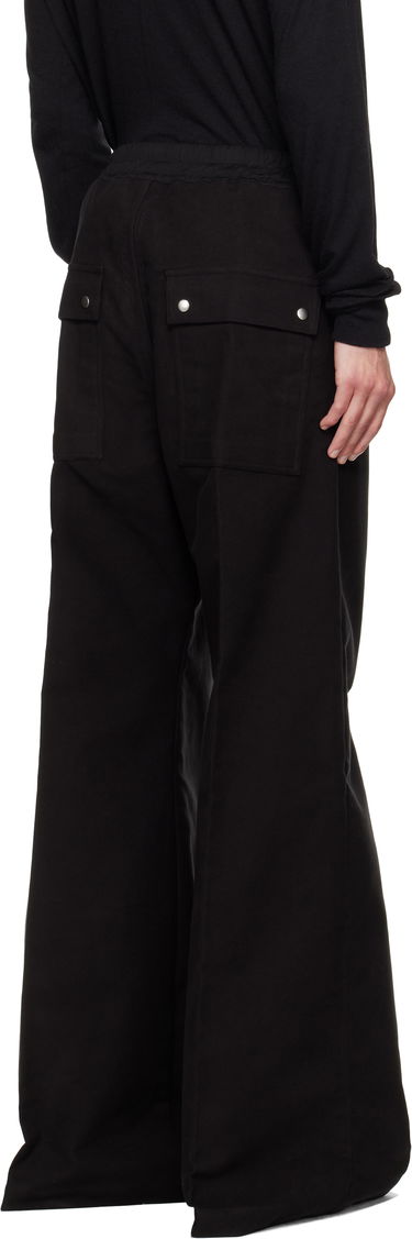 Hlače Rick Owens Rick Owens Concordians Wide Bela Trousers Črna | RU02E1366 TB, 2