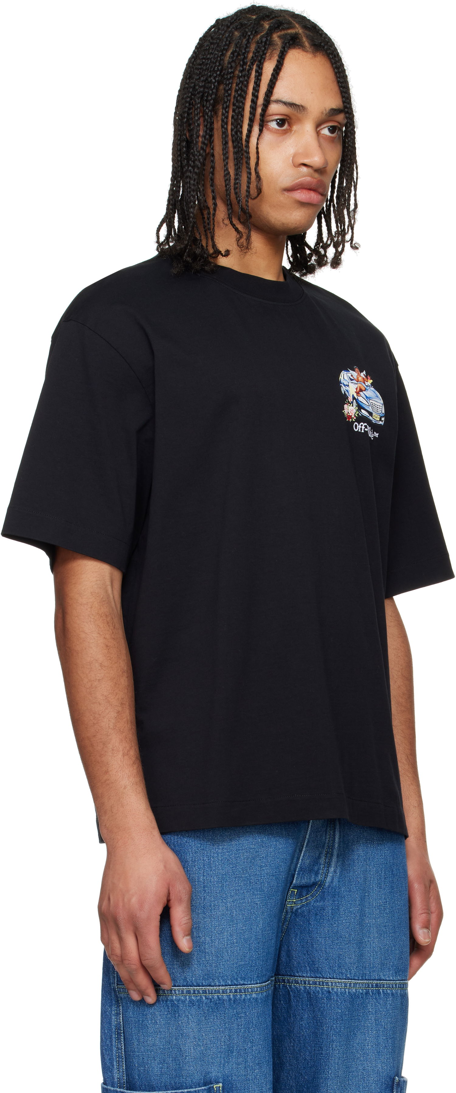 Majica Off-White Off-White Fresco Angel Graphic T-Shirt Črna | OMAA120S25JER0031001, 1
