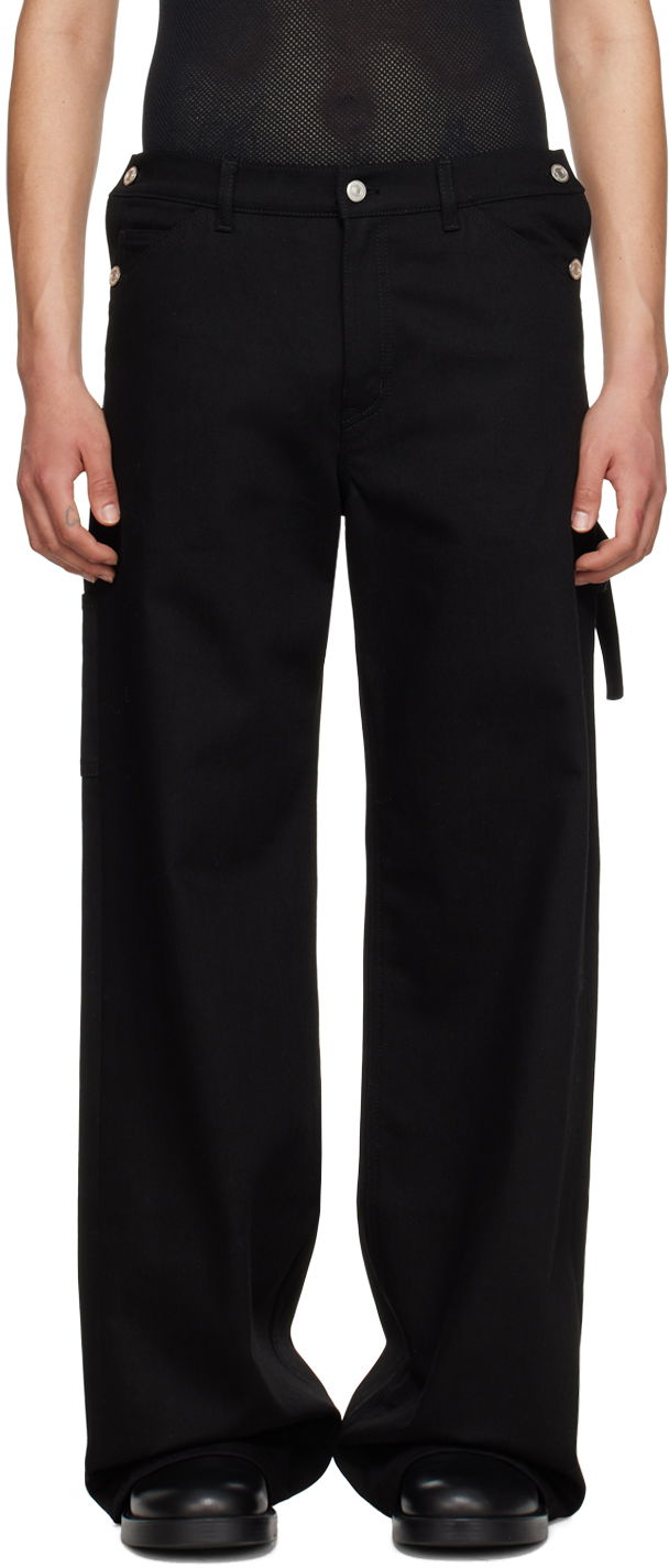 Cargo hlače Courrèges Courrèges Sailor Jeans Črna | 124DPA188DE0020