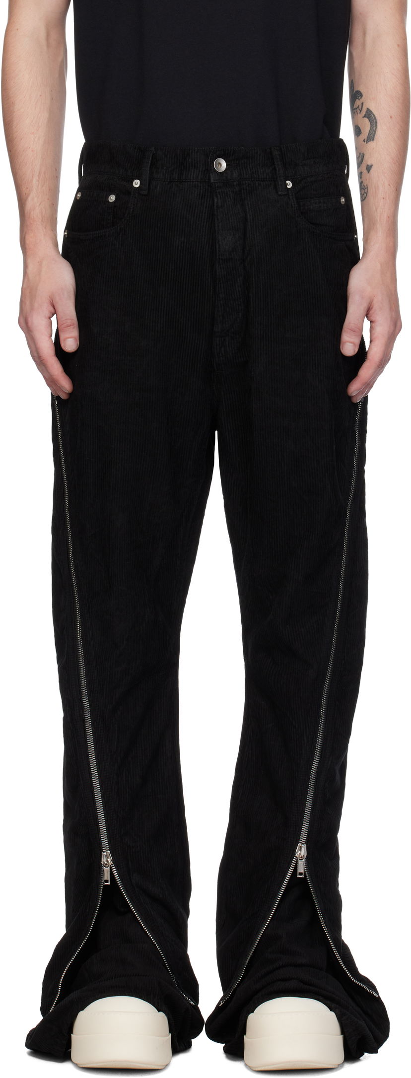 Hlače Rick Owens Bolan Banana Trousers Črna | DU02D2363 MCF