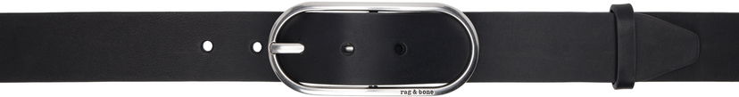 Pasovi rag & bone Rag & Bone Rounded Rebound Leather Belt Črna | WJW25SB1078LE78