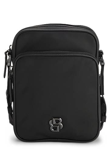 Torba za čez ramo BOSS BOSS Twill Reporter Bag with Double B Monogram Črna | 50523462