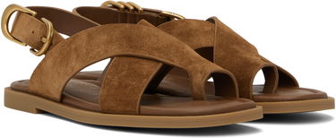 Modni dodatki rag & bone rag & bone Gia Suede Crossover Sandals Rjava | WFF25SF1004SU04, 3