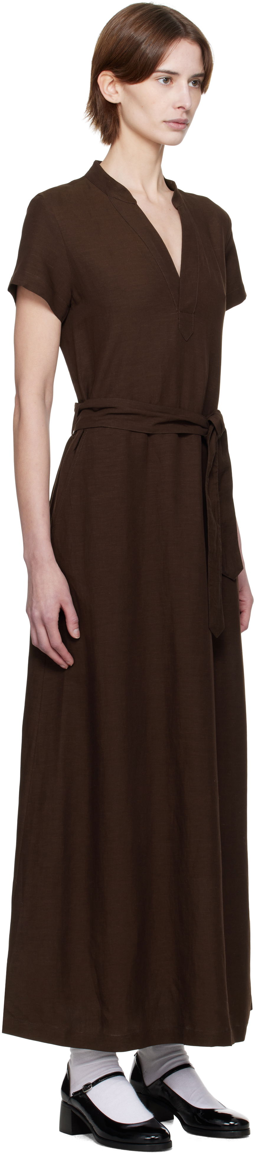 Obleke A.P.C. A.P.C. Annelie Midi Dress Rjava | VIALV-F35040, 1