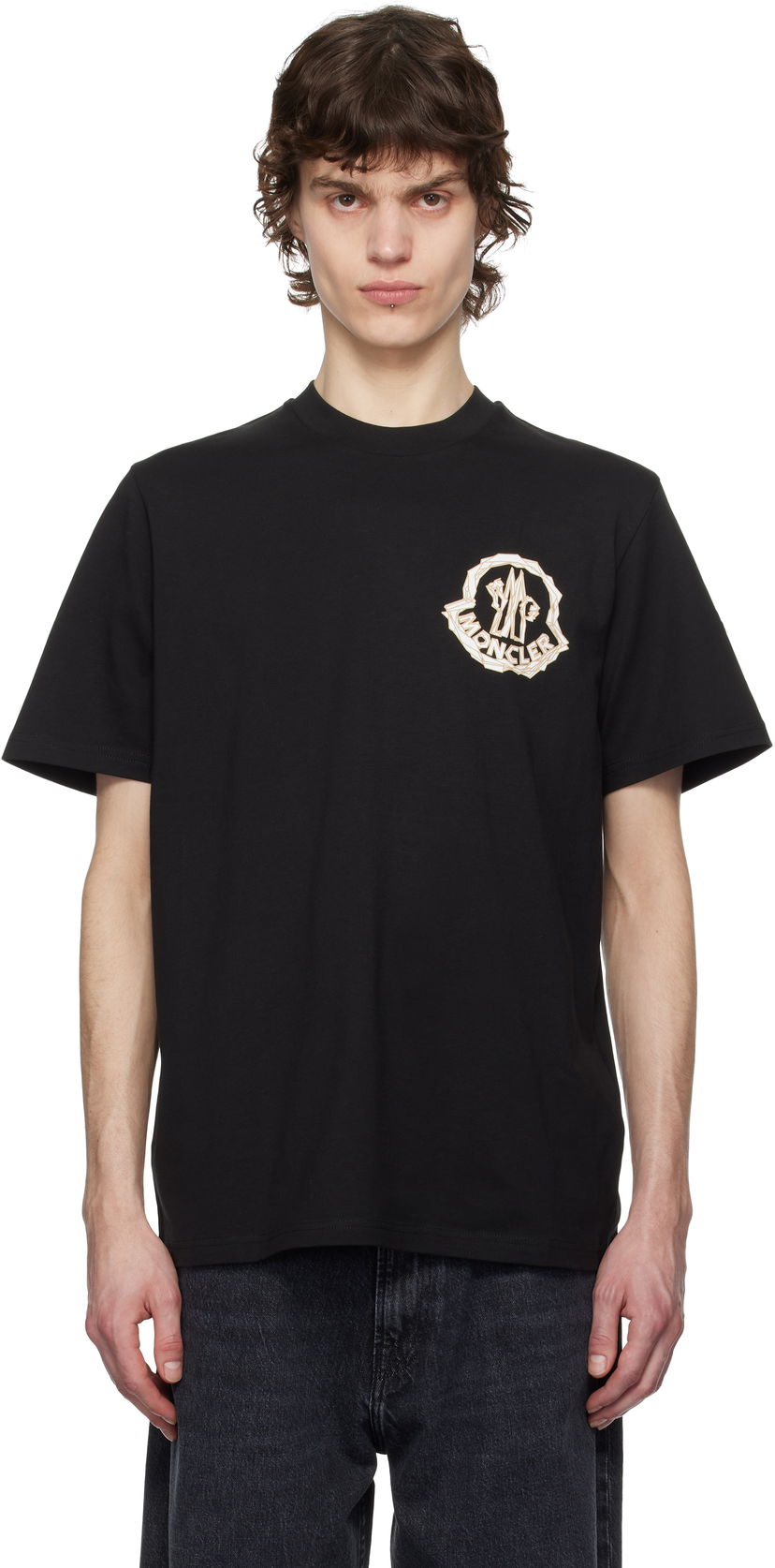 Majica Moncler Moncler Archivo Creativo T-Shirt Črna | K10918C0005289AJS
