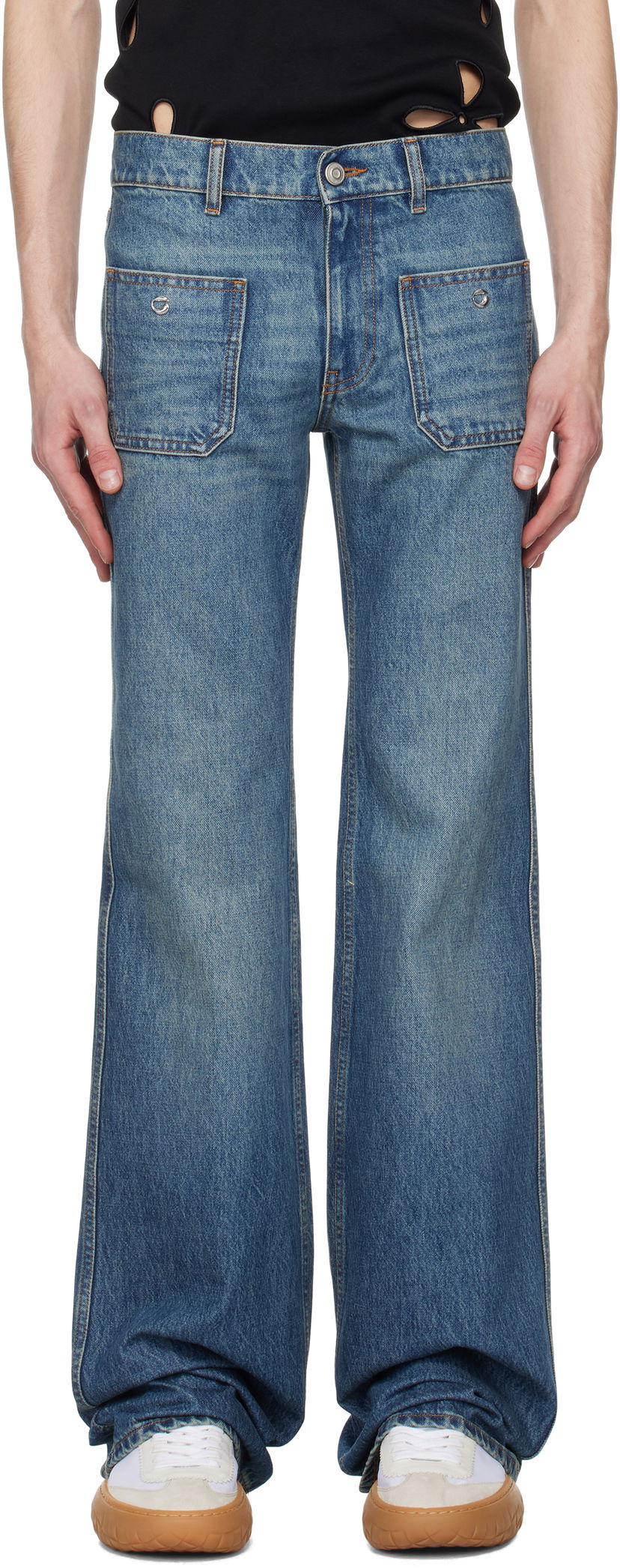 Kavbojke Coperni Coperni Four Pocket Straight Leg Jeans Modra | COPP108F2014MEN