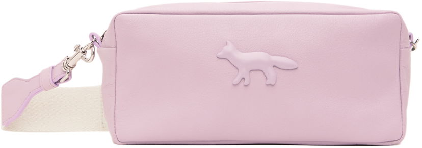 Torba za čez ramo MAISON KITSUNÉ Crossbody Bag With Logo Applique Lila | MW05151LC0045