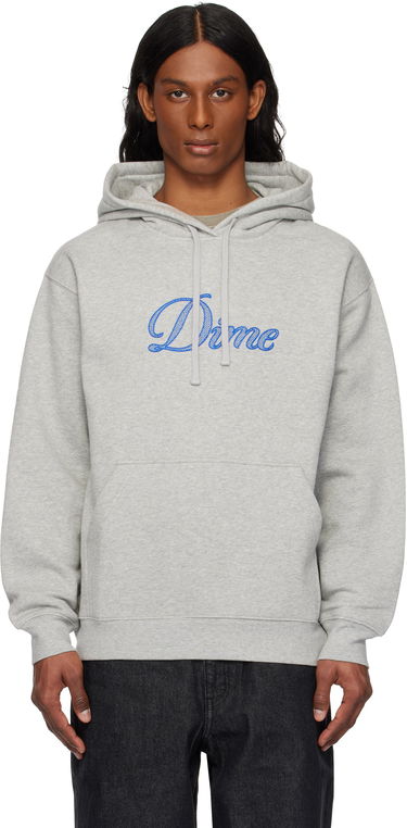 Pulover Dime Cursive Logo Hoodie Siva | DIME2SP2544GRY, 0