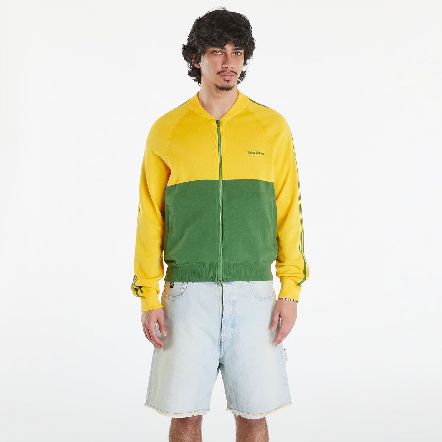 Pulover adidas Originals Wales Bonner x Knit Sweatshirt Bold Gold/ Crew Green Rumena | IW1174, 0