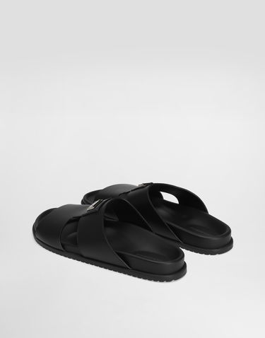 Modni dodatki Dolce & Gabbana Dolce & Gabbana Calfskin Slides Črna | A80506A9Q6780999, 2