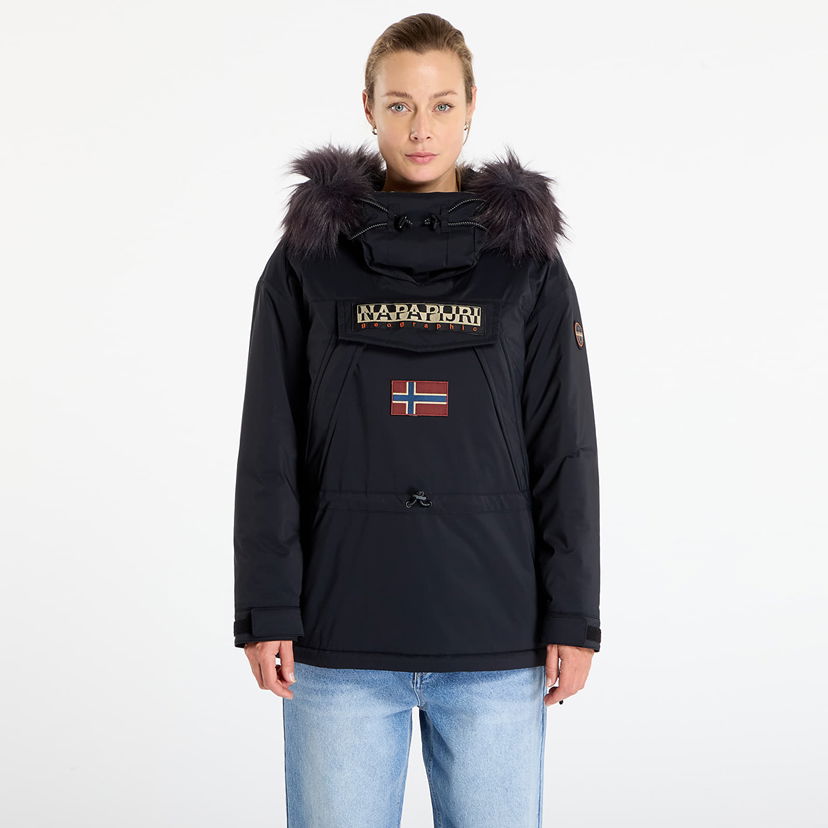 Parka Napapijri Faux Fur Hooded Winter Anorak Skidoo 2.0 XS Črna | NP0A4I5F0411