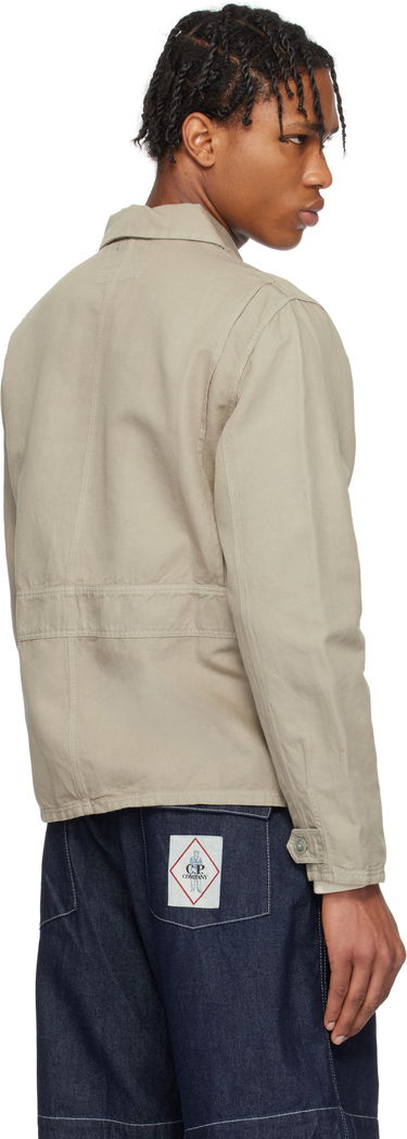 Bomber jakna C.P. Company C.P. Company Cotton Linen Zip Overshirt Bež | 18CMOS103A-006273G, 2