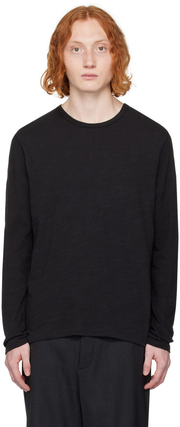 Majica rag & bone Rag & Bone Classic Flame Long Sleeve T-Shirt Črna | MBC20PT176JT75