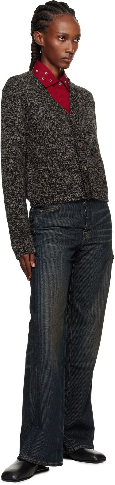 Pleteni pulover OUR LEGACY Our Legacy Academy Knit Cardigan Siva | W4253AB, 3